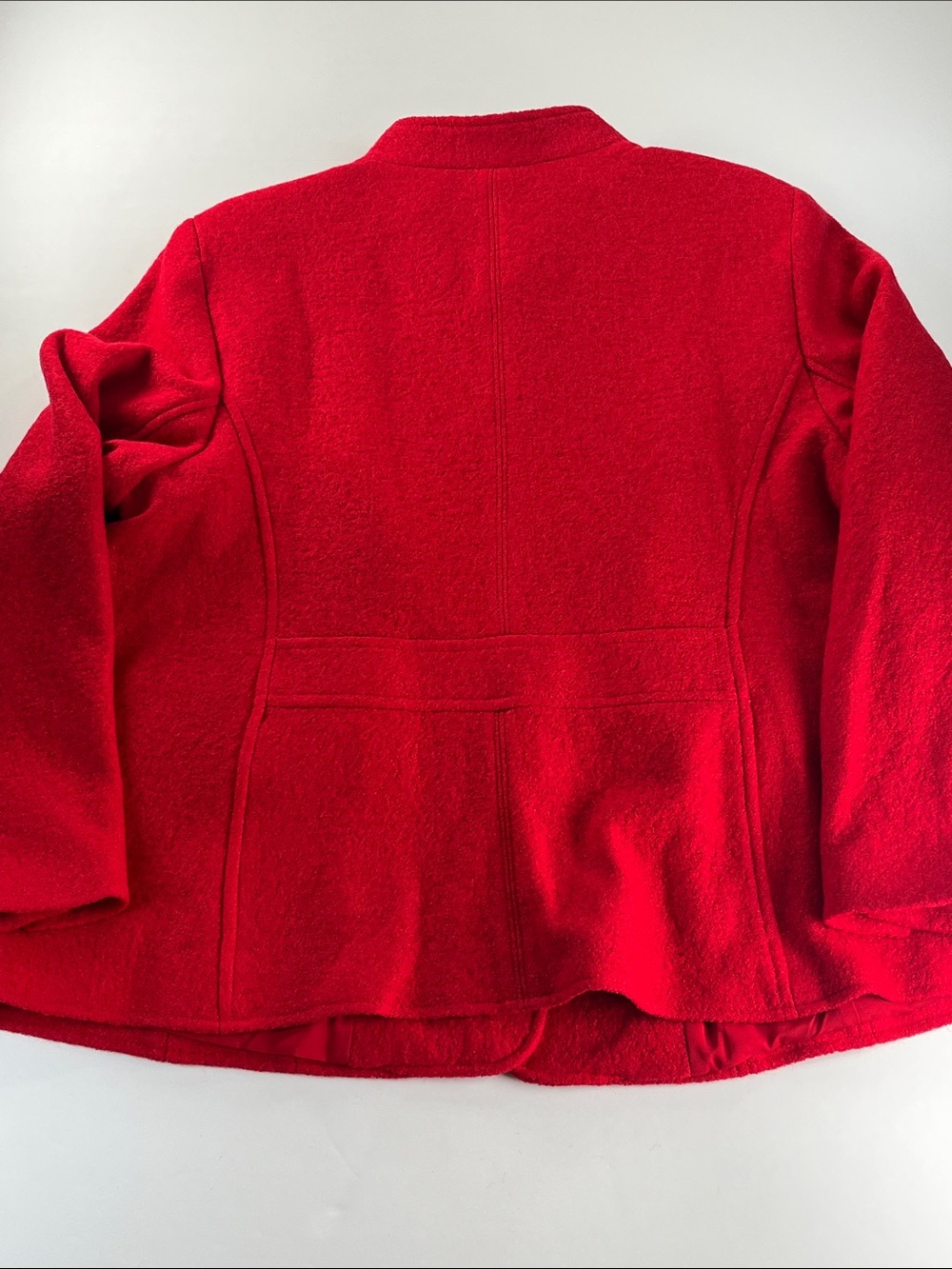 Talbots Red Wool Blend Blazer with Pockets Gold-Tone Buttons Sz 16W - Picture 2 of 10